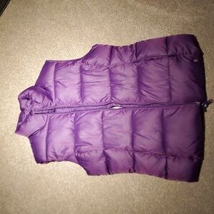 Purple puffer vest